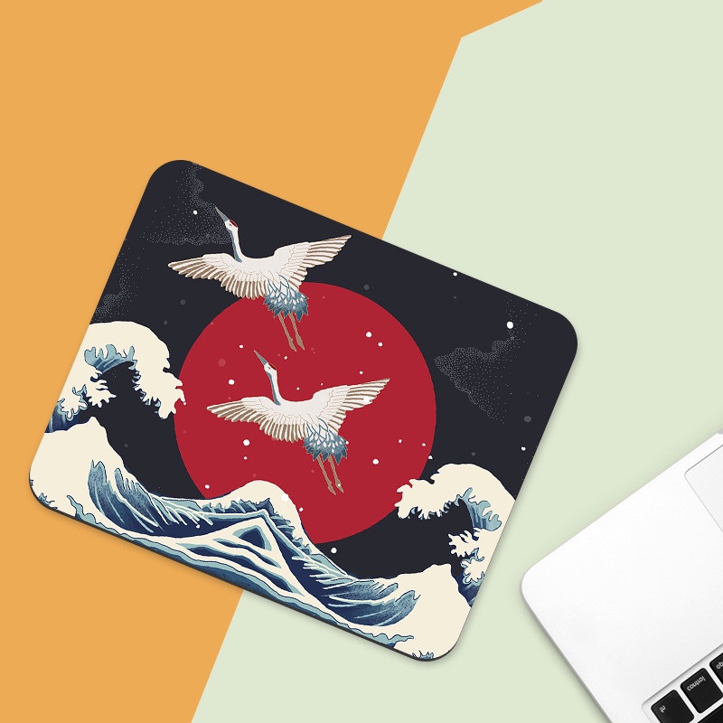 Cartoon White Dog Flower Non-slip Computer Gaming Mice Pad Mousepad