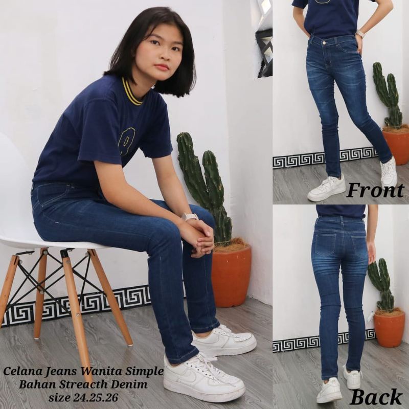 Celana Jeans Wanita Premium Ukuran Tanggung 22,24,26 Celana Jeans Cewe