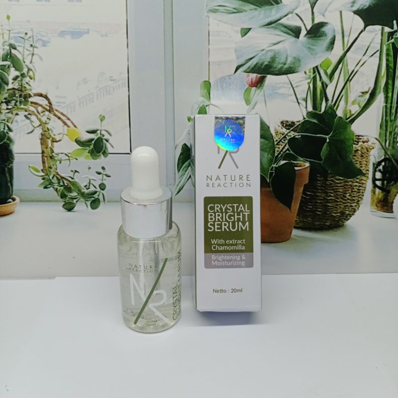 [100% ORIGINAL] SERUM NATURE REACTION CRYSTAL BRIGHT SERUM WAJAH TAMPAK GLOWING 20ML SERUM NR GLOW / NR