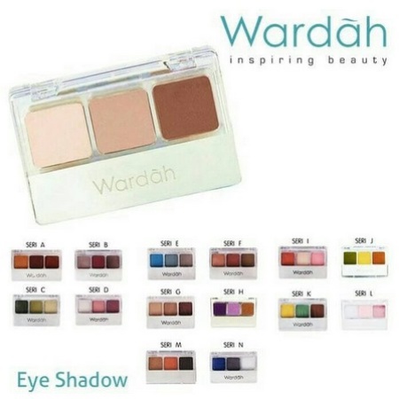 ⭐ BAGUS ⭐ WARDAH EYESHADOW 3 WARNA SERI A - N | A B G Make Up Mata