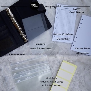 PAKET CASH BINDER A6 6RING - budget wallet plan dompet pintar atur