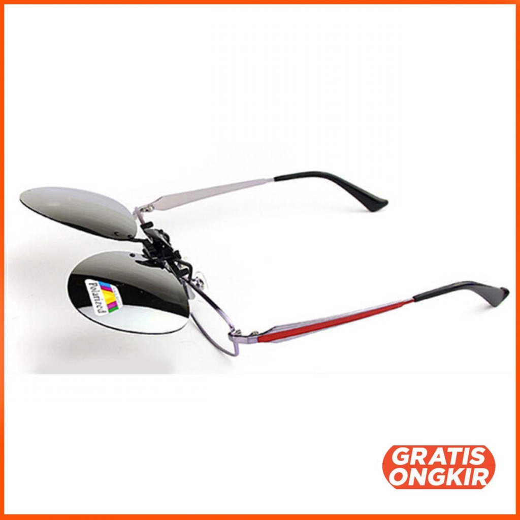 Lensa Klip Kacamata Clip-on Sunglasses - Y16211