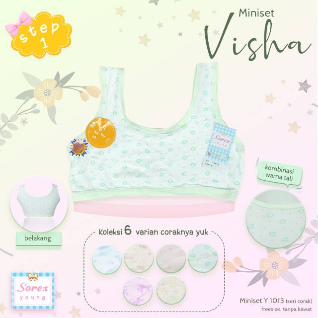 Miniset Sorex Y1013 Young | Miniset Remaja ABG Tali Lebar Step 1 Motif Lucu - Bwr