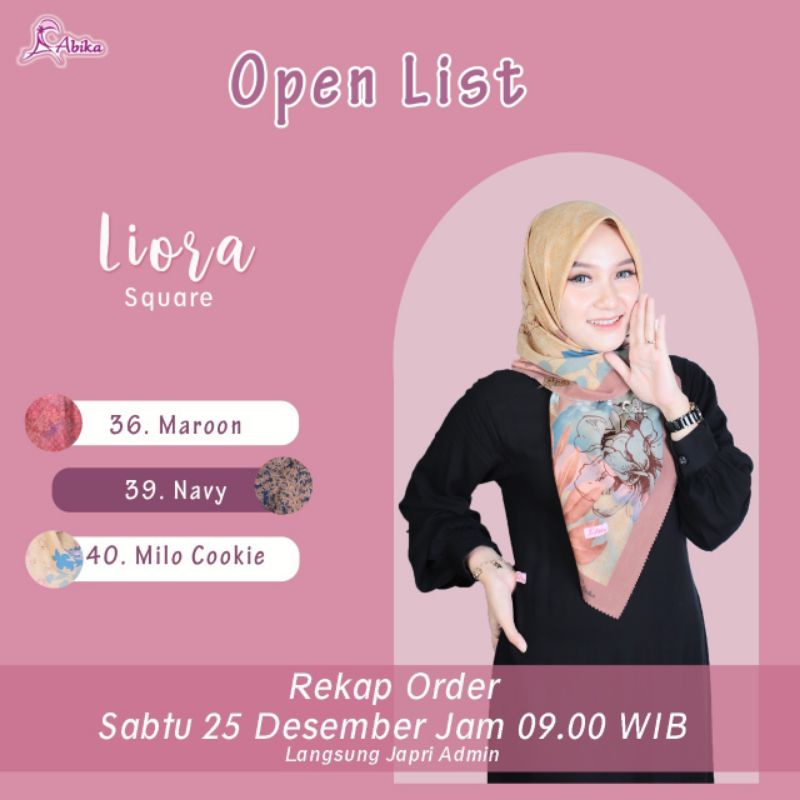 SQUARE LIORA NEW COLOUR BY ABIKA