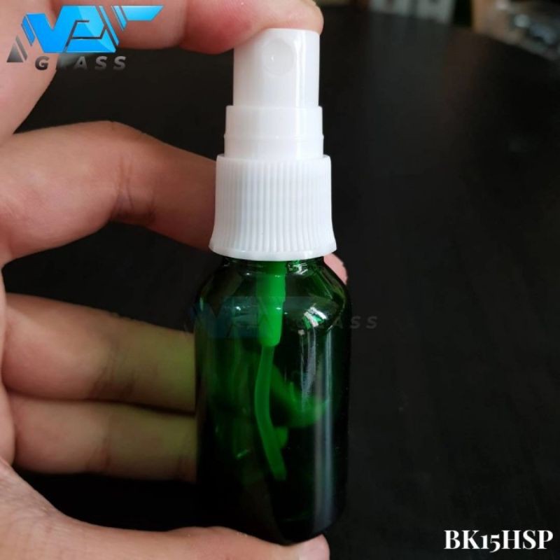 botol spray 15ml kaca hijau tebal / botol serum 15ml kaca hijau