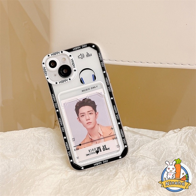 Soft Case Bahan Silikon TPU Dengan Lubang Kartu Untuk IPhone 14 13 12 11 Pro Max X Xr Xs Max 7 8 Plus SE 2020