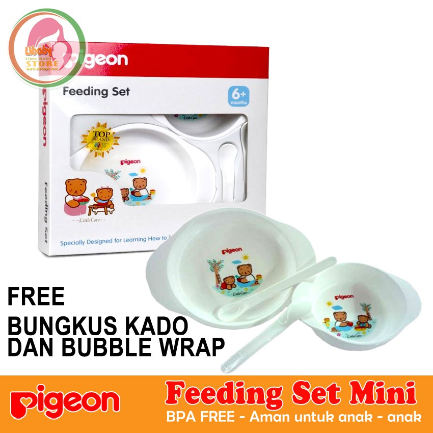 Pigeon Feeding Set Mini alat makan bayi bisa paket kado Pigeon Feeding Set Mini alat makan bayi bisa paket kado