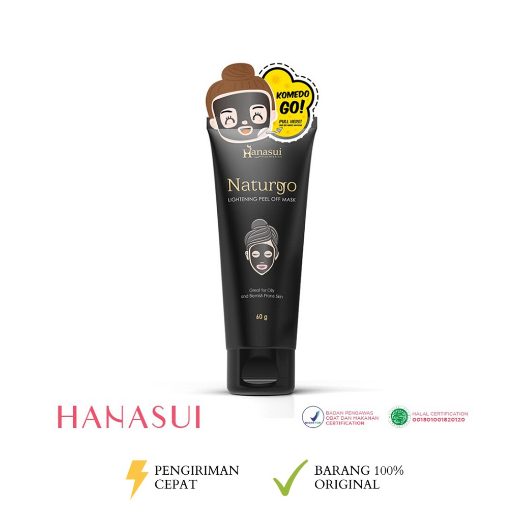 HANASUI - Naturgo Peel Off Mask Black - Tube