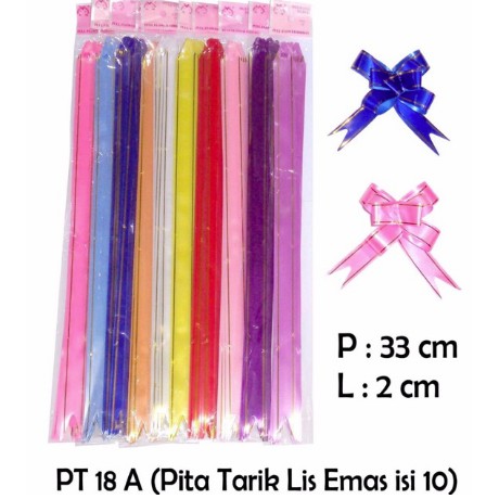 

MURAH - Pita tarik 18 ukuran panjang 33cm lebar 2cm isi 10pc list emas