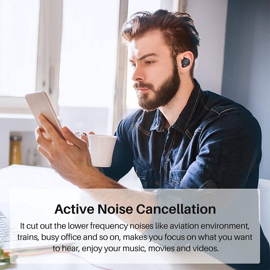 TOZO NC9 Hybrid Active Noise Cancelling Wireless Earbuds ANC in Ear Headphones IPX6 Waterproof