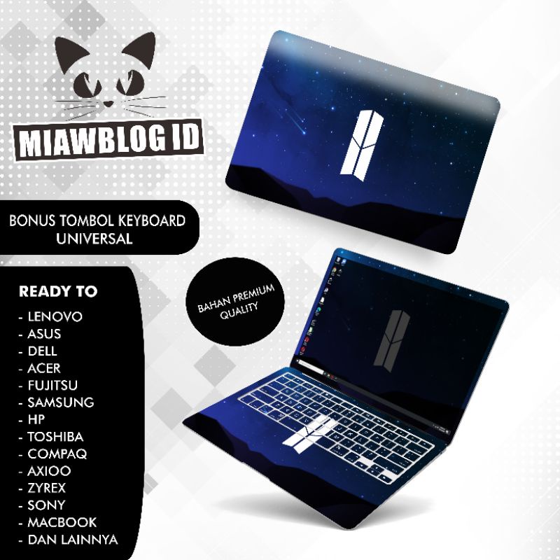 Garskin Laptop Custom Full Body BTS ARMY Night Sky