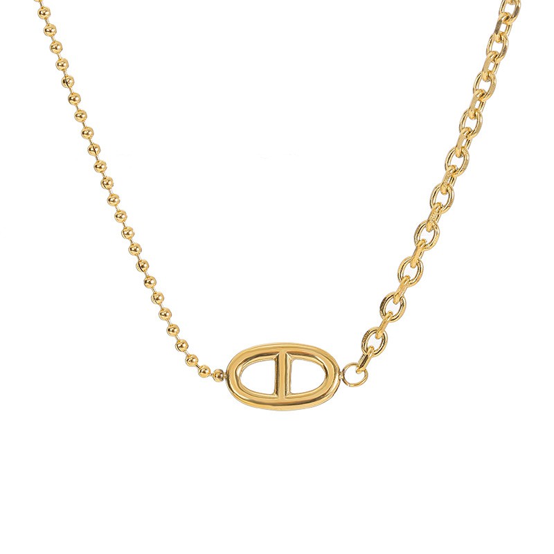 [86135] Kalung tebal Titanium Korea Style Wanita Anti Karat