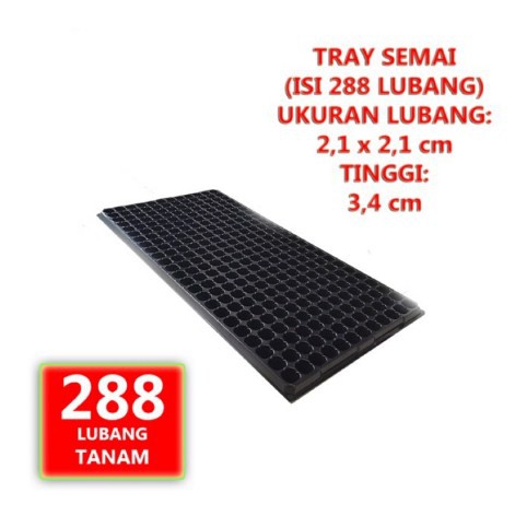 [Paket 10 Biji] Tray Semai 288 Lubang Pot Tray Penyemaian Semai Bibit Tanaman Hidroponik Hydroponik