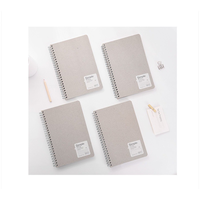 

PMM Simple Basic Spiral Notebook Grey Sand Buku Catatan B5 Blank Kosong