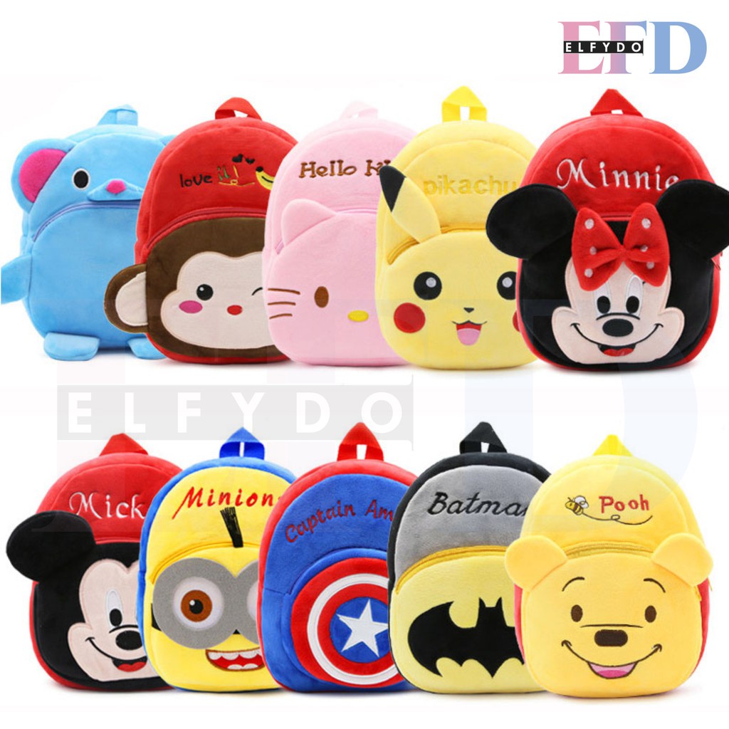 ELFYDO ELF1367 Tas Anak Karakter Tas Ransel Anak Sekolah Backpack Mini Motif