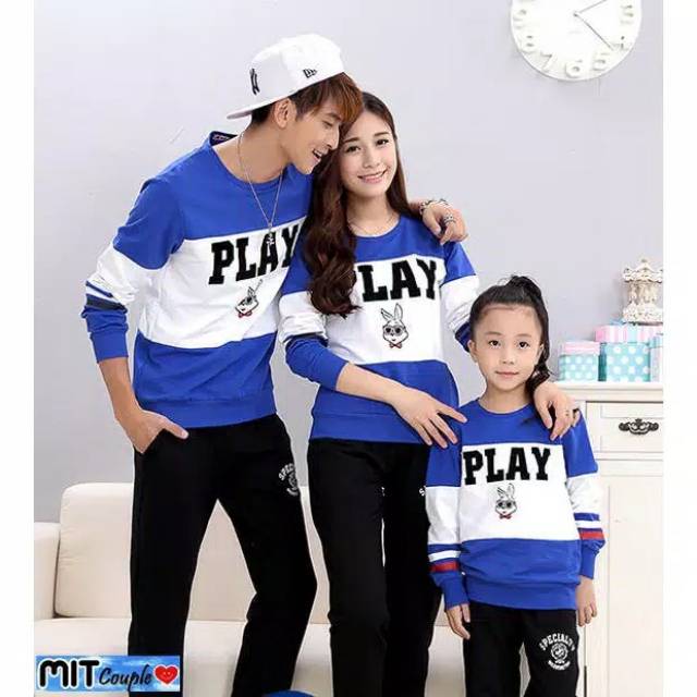 Kaos keluarga / Kaos Couple  Motif Play