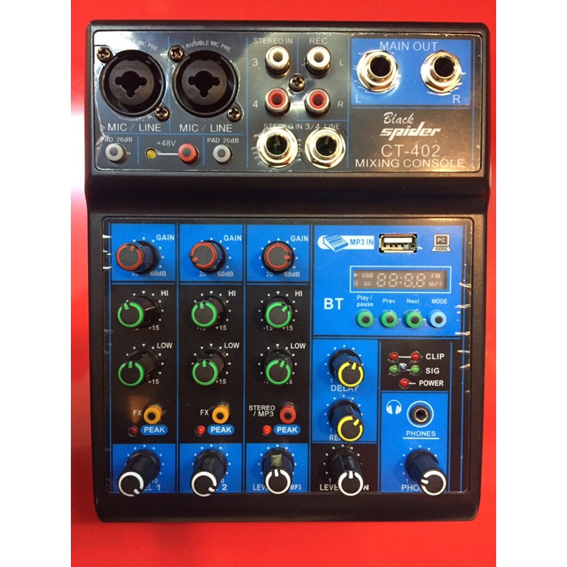 mixer audio 4channel murah,mixer black spider ct-402