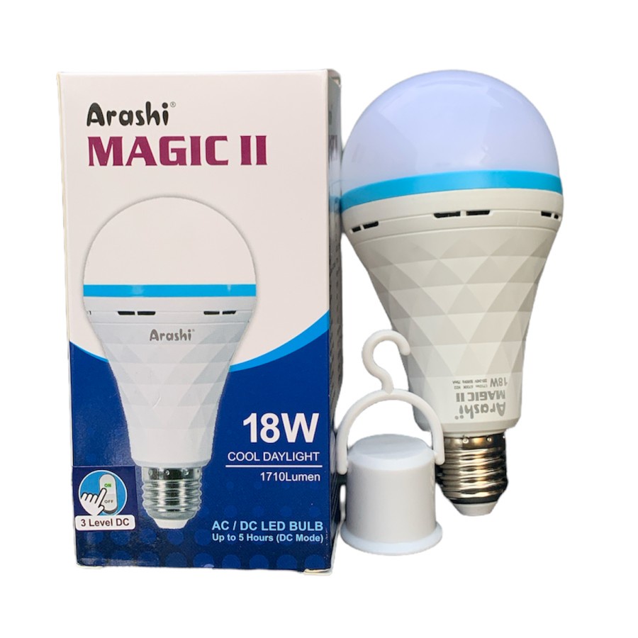 LED ARASHI MAGIC Lampu Bohlam Emergency 9W 12W 18W 9Watt 12Watt 18Watt