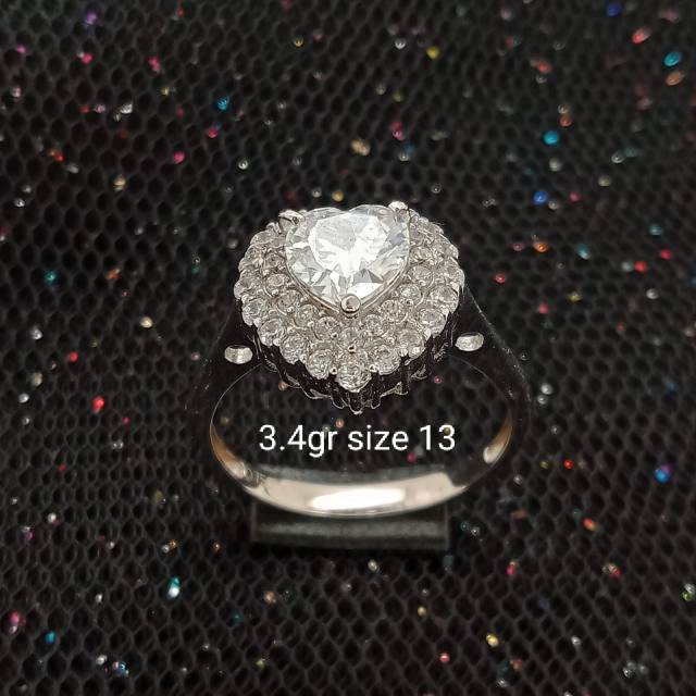 Cincin Emas 17 K - Putih 3.4gr Kadar 750 - 3204