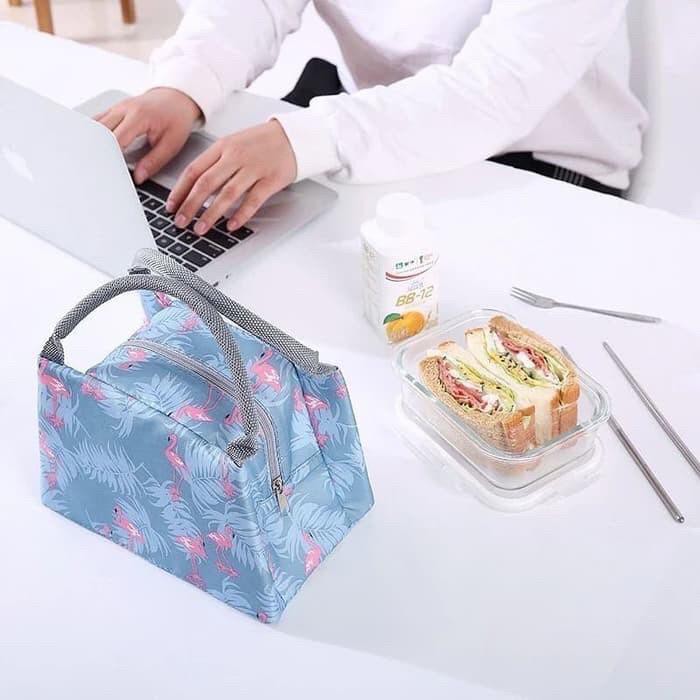 Tas Bekal Lunch Bag Cooler Karakter KOREA Tempat Penyimpanan Bekal Murah Import