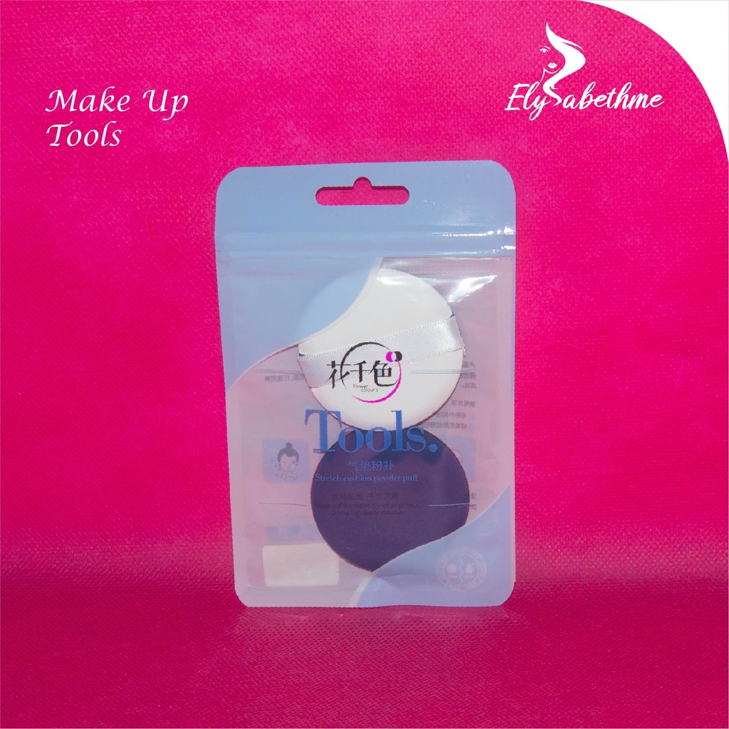 ✿ELYSABETHME✿ spons cushion isi 2 untuk oles foundation bb crream bahan lembut beauty tools perlengkapan salon MUA