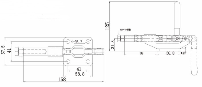 Toggle Clamp Vertical GH 305E GTY 305 E setara WIPRO 934 386kg