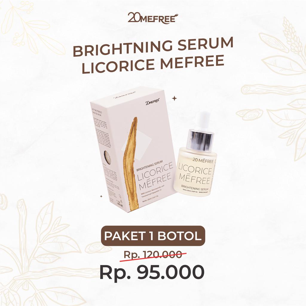 Brightning Serum Licorice Mefree | Licorice Akar Manis Serum Untuk Kesehatan &amp; Kecantikan Kuliat Wajah Pencerah Wajah Warna Kulit Bantu Atasi Noda Hitam Bekas Jerawat &amp; Pelindung Sinar UVB