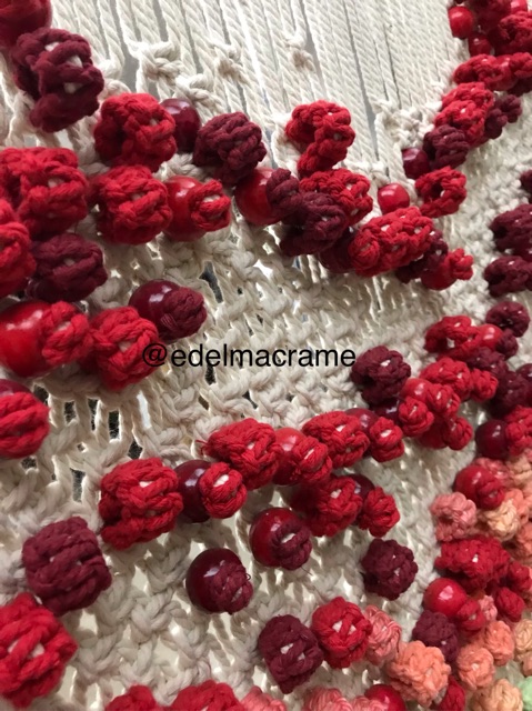 Tali Katun Macrame Merah Twist 4mm Premium