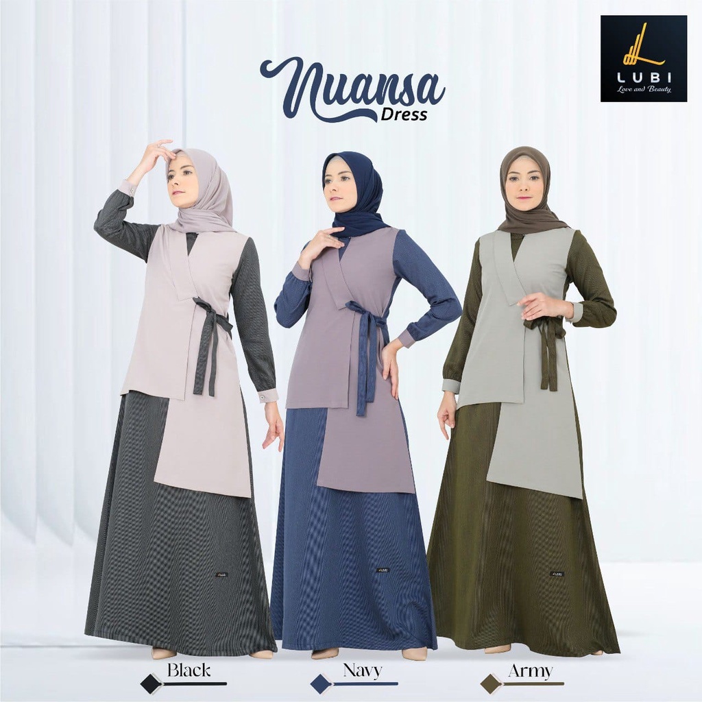 COD Lubi Gamis Nuansa Lubi Dress Terbaru Original Fashion Muslim
