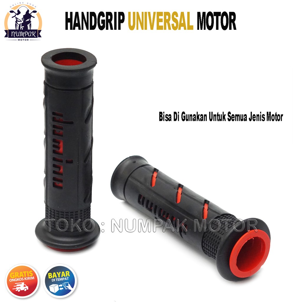 Handgrip Motor Variasi Domino Untuk Universal Motor - Merah