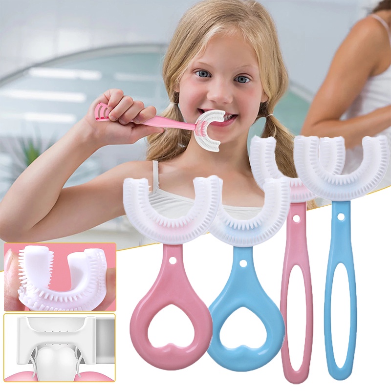 ☛TK☚  R605 Sikat Gigi Anak Bentuk U Bahan Silikon / Training Toothbrush / Tooth Brush Baby Silicon type U Sikat Gigi Anak Sikat