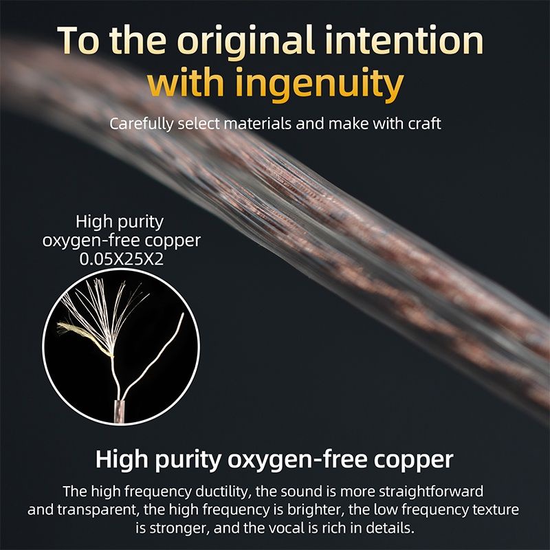 [TERMURAH] KABEL KZ 5N COPPER (MIC) 2 Pin Type C (QDC) Jack 3.5mm For KZ EDX PRO ULTRA ZSN TRN CCA CRA Cable Pengganti-3