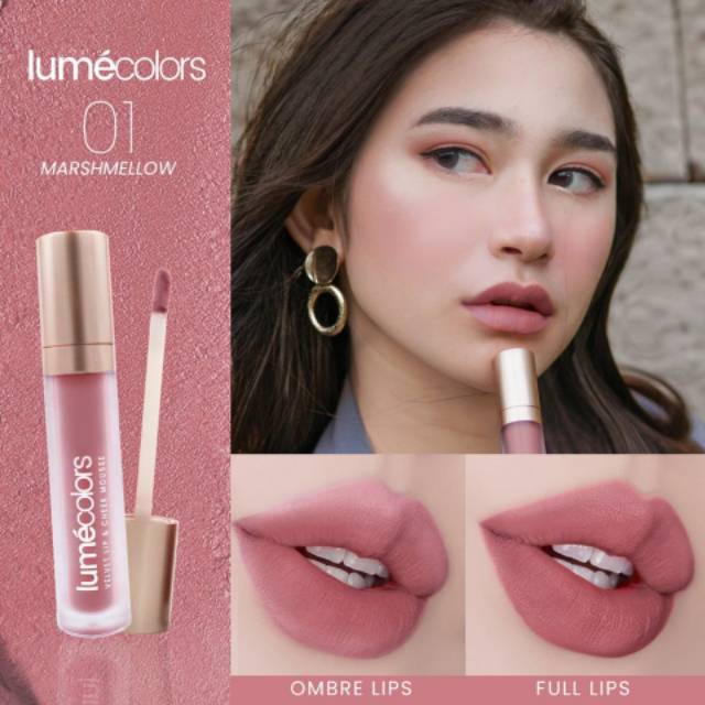 Lumecolors SERIES VELVET LIP &amp; CHEEK MOUSSE 3 IN 1 by CHRISTINA LIE BPOM HALAL lipstick