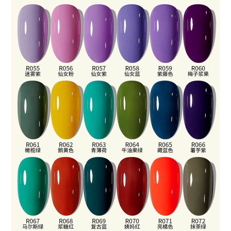 (1-50) RFIAN Uv Gel Polish 10ml Soak Off Gel Polish Kutek Gel Polish Warna Cantik Tahan Lama