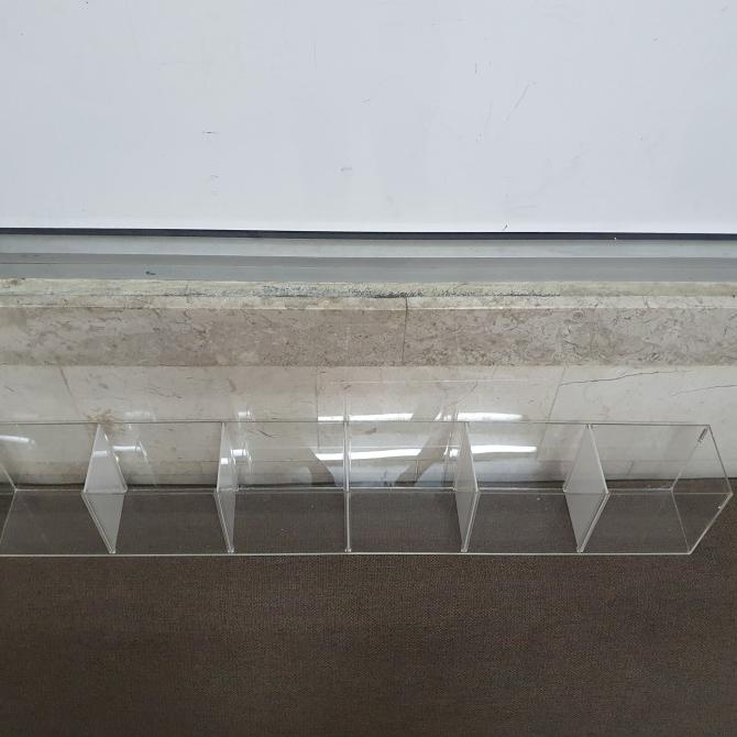 aquarium acrylic solitare 90x10x15cm sekat 5 = 6 ruangan