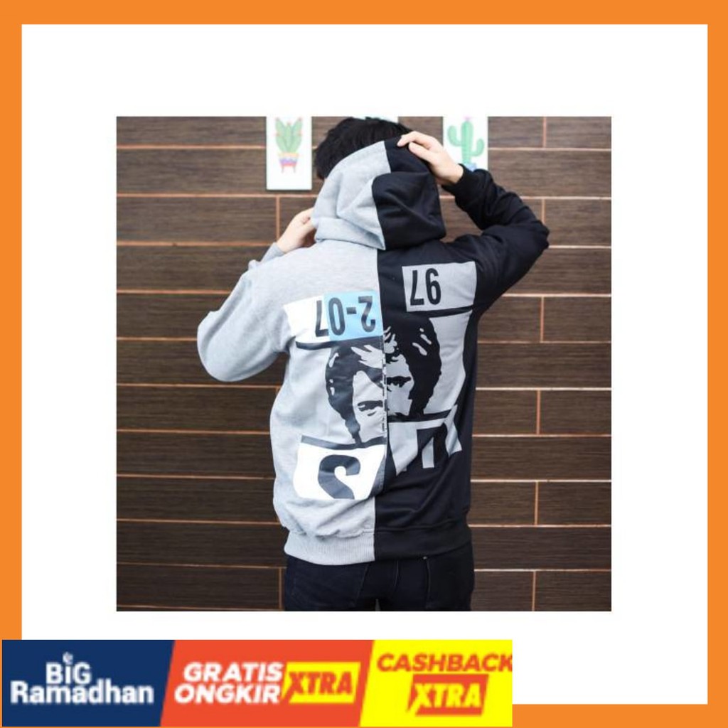 POLOS MOTIF MERAH PUTIH HITAM BIRU KUNING ASLI / SWEATER COWOK | SWEATER HOODIE | SWEATER KEKINIAN