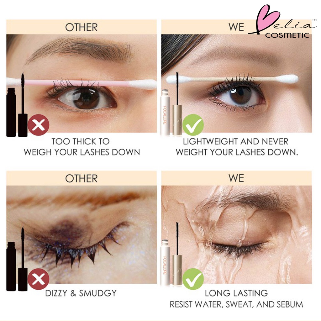 ❤ BELIA ❤ FOCALLURE Longlash Waterproof Mascara FA169 | Curling Eyelash tahan air Maskara | BPOM