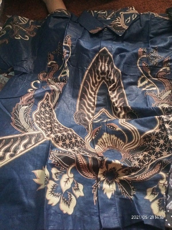 New Arrival Kemeja Batik Pria Lengan Panjang Size M L Xl Xxl Bswart Batik Hrbo26 Baju Batik Kantor