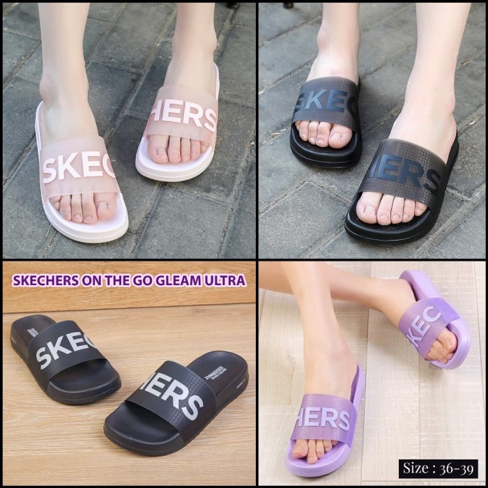 SKECHERS / SANDAL SKECHERS / SANDAL WANITA / SKECHERS SANDAL SELOP - HITAM, 39