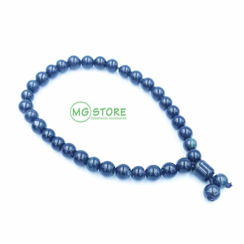 tasbih 33 gelang batu giok hitam blackjade natural