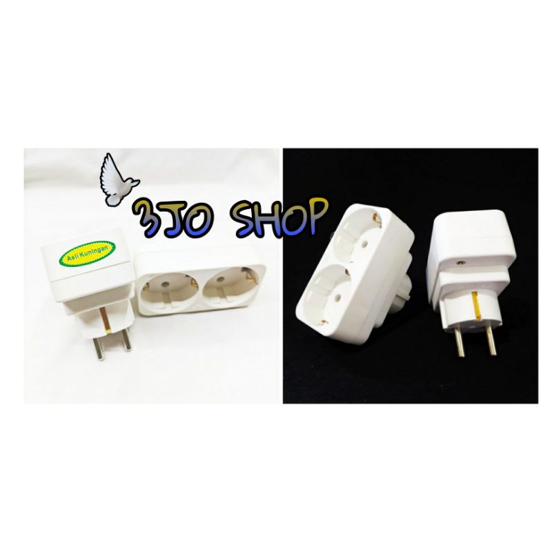 Steker T Multi Stop Kontak 2 Lubang Putih MATSUI MT-315