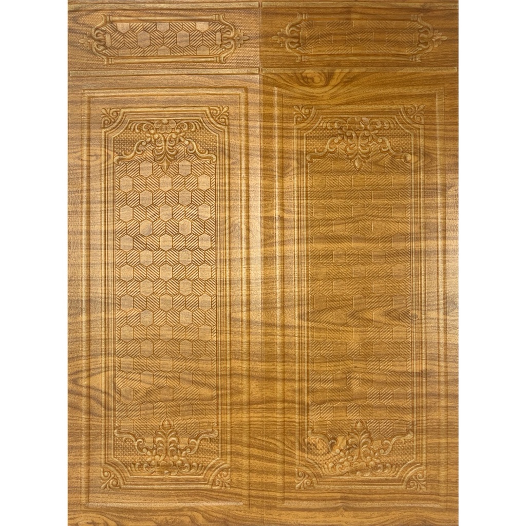 [COD] Paket 10 Lembar Wallpaper Foam 3D Motif 70 x 90 CM Wallfoam Dinding Motif Pintu Jati Stiker Panel Dinding-KHAKI(10 LEMBAR)