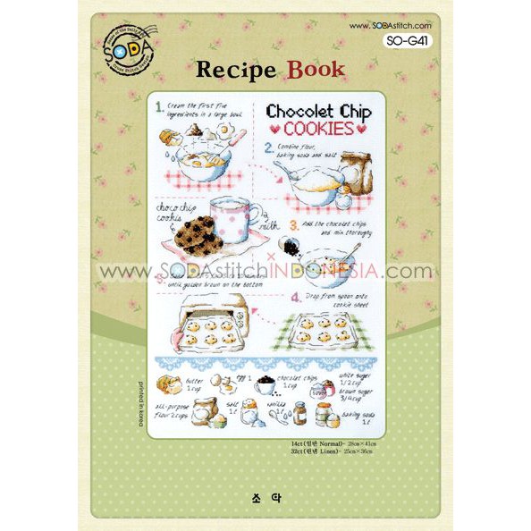 Paket DIY Craft Sulam Kristik / Cross Stitch Sodastitch SO-G41 - Recipe Book