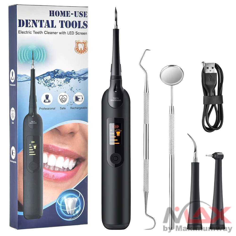 Hailicare Pembersih Gigi Elektrik Dental Tartar Remover With LCD LR-6 Warna Hitam