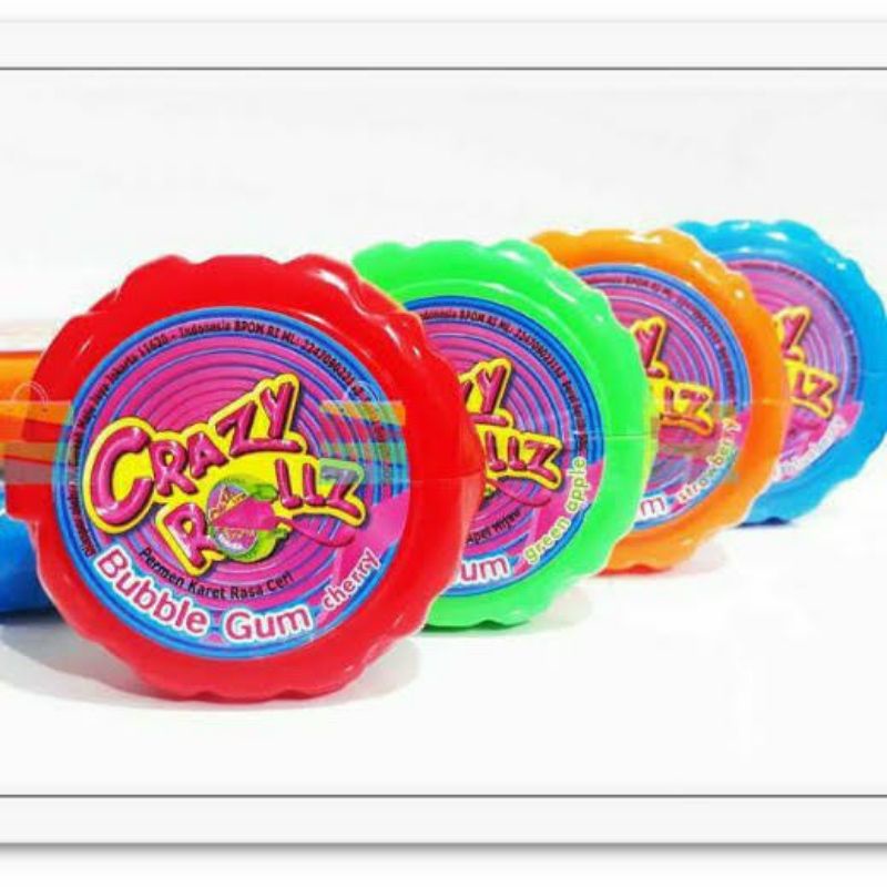 

Permen karet meteran crazy roll buble gum jajanan permen