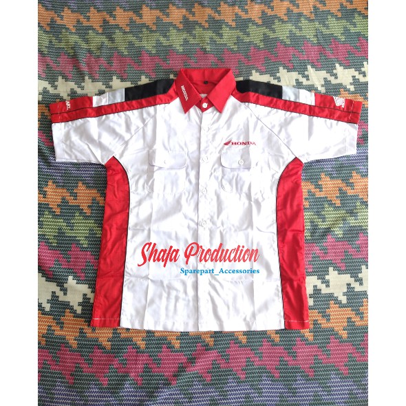 Seragam Honda Admin Front desk Counter Part  Service Advisor Kasir Marketing Sales baju kemeja