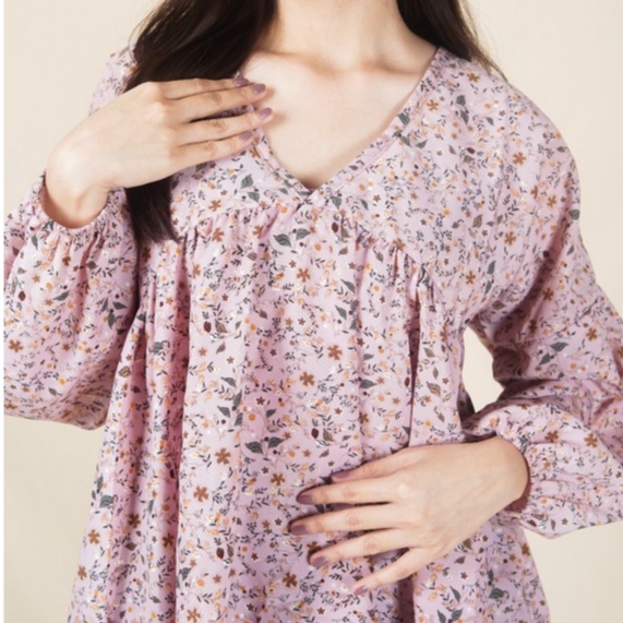 BLOUSE BUNGA / ATASAN WANITA BLOUSE VINTAGE KOREAN STYLE SESA BLOUSE / KEMEJA motif bunga korean top blouse bunga / Blouse bunga balon XL