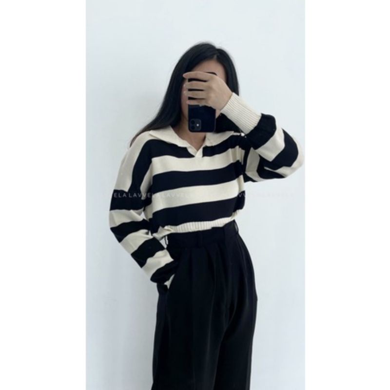 fuji sweater/ crop top