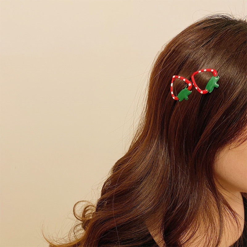 Jepit Rambut Bentuk Buah Strawberry Gaya Korea Untuk Anak Perempuan