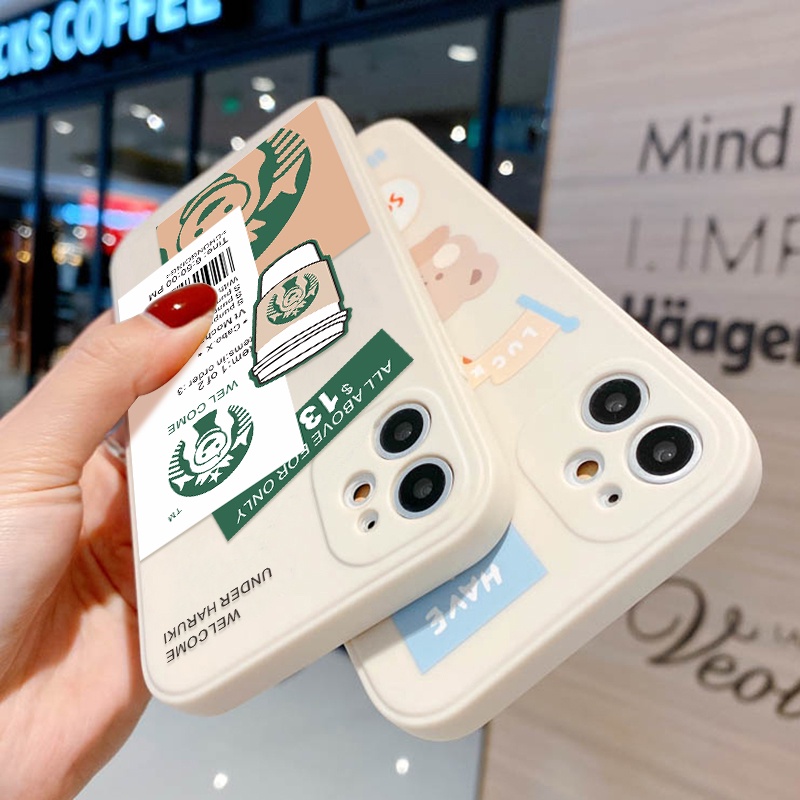 Soft Case TPU Desain Starbucks Untuk Realme C12 C15 C21 C21Y C25 C25s C25Y C17 C20 C11 C3 C2 7i 5i 6i 8i 9i 6 Pro 50A 8z 6a 50A 6i 9o 8i 6i 6pro Cover Bahan Silikon Untuk Handphone
